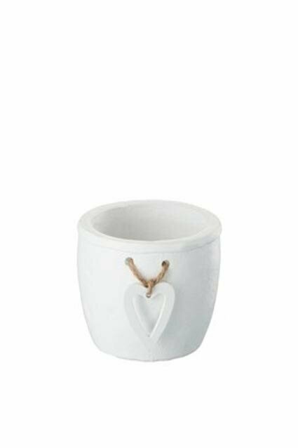 Portavaso bianco cuore