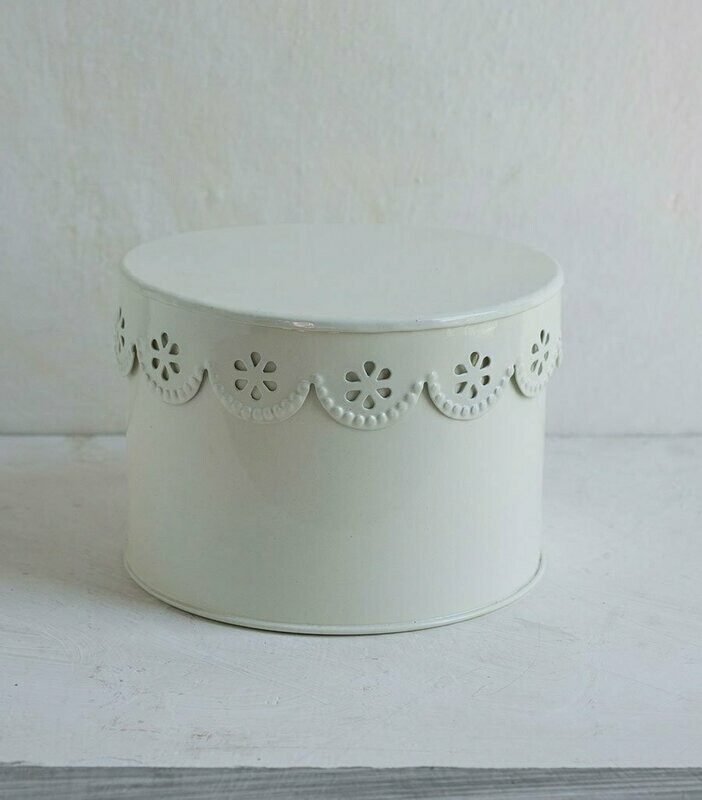 Scatola metallo crema