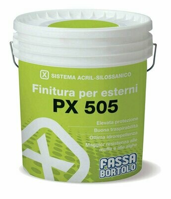 Finitura Acril-silossanica per esterni Fassa PX 505 14Litri Bianco