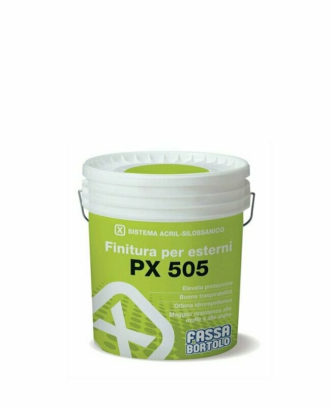 Finitura Acril-silossanica per esterni Fassa PX 505 5Litri Bianco