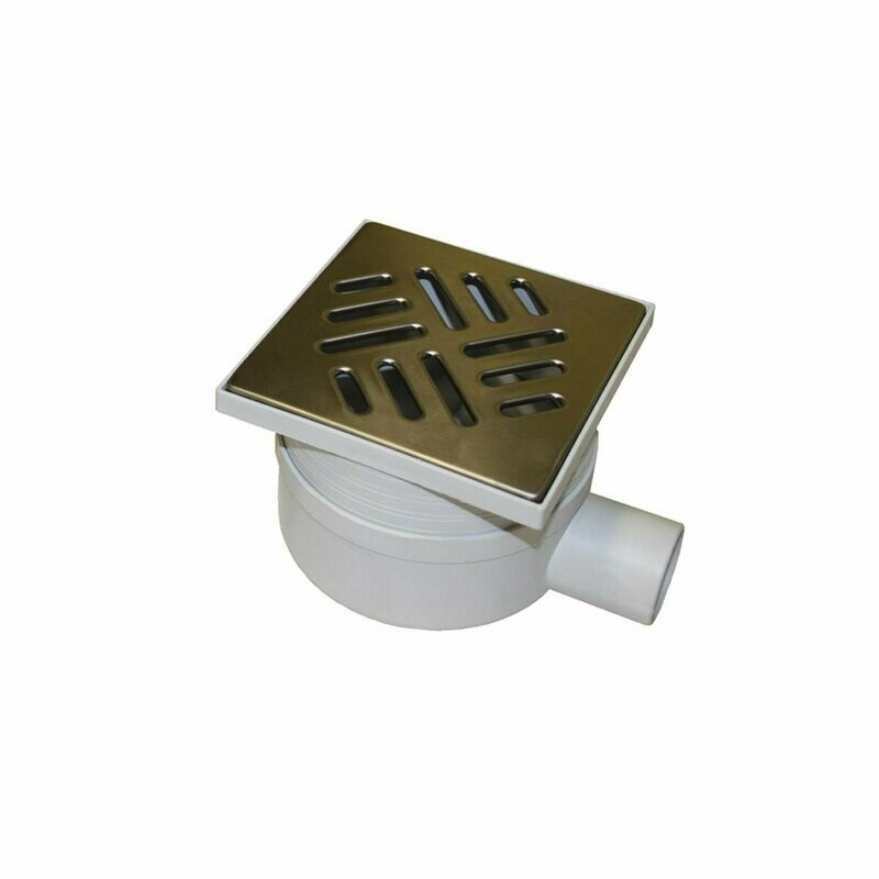 Chiusino sifonato scarico laterale 150x150mm