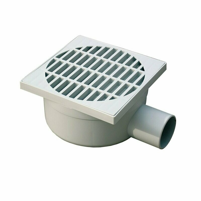 Chiusino sifonato scarico laterale 150x150mm