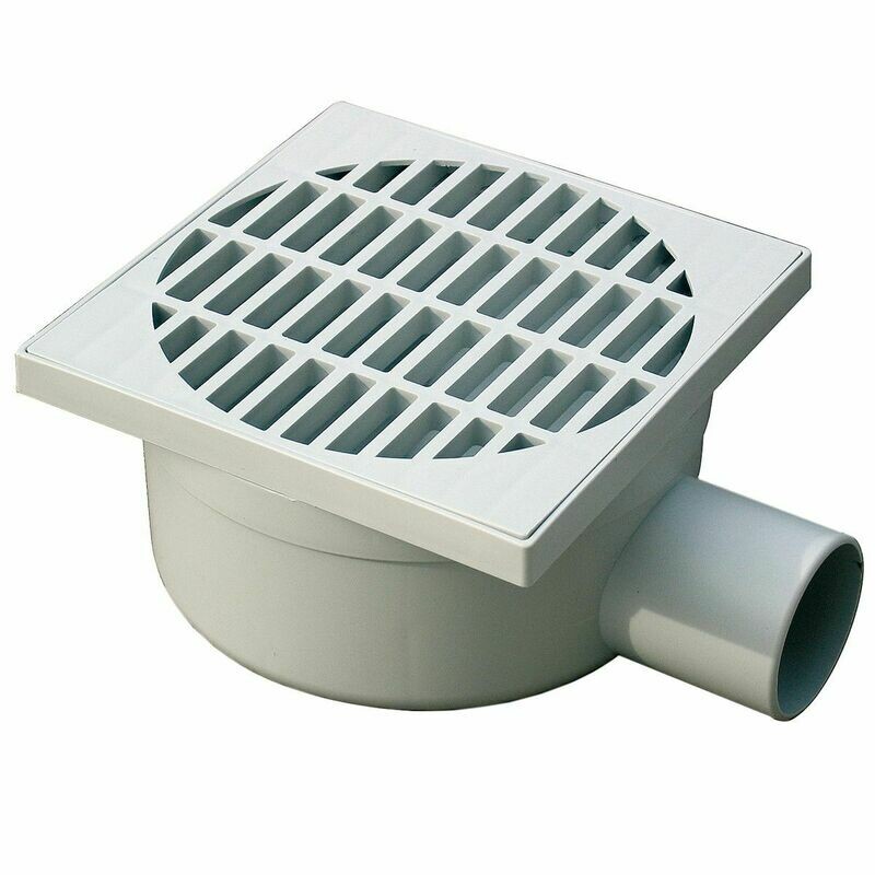 Chiusino sifonato scarico laterale 150x150mm