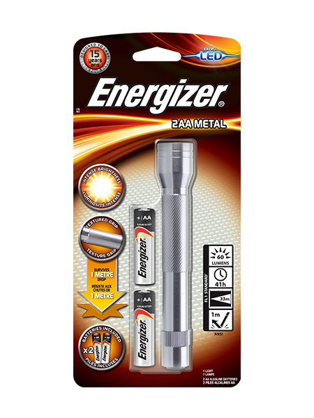 Energizer Torcia Metal light 2AA