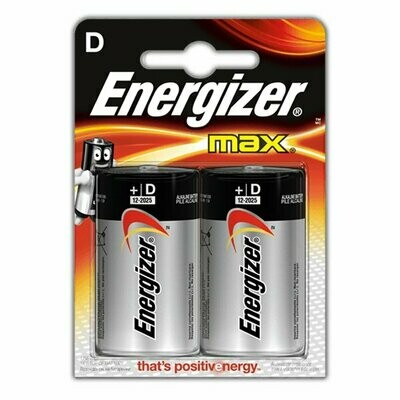 Energizer batteria alcalina Max D (2pezzi)