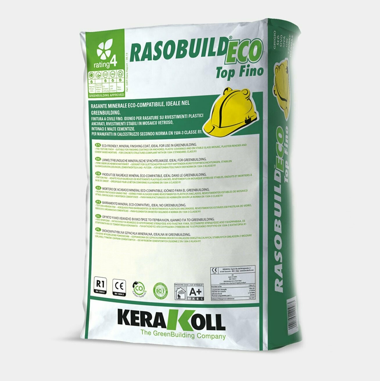 Rasante Kerakoll "Rasobuild Eco Top Fino" 25Kg Grigio