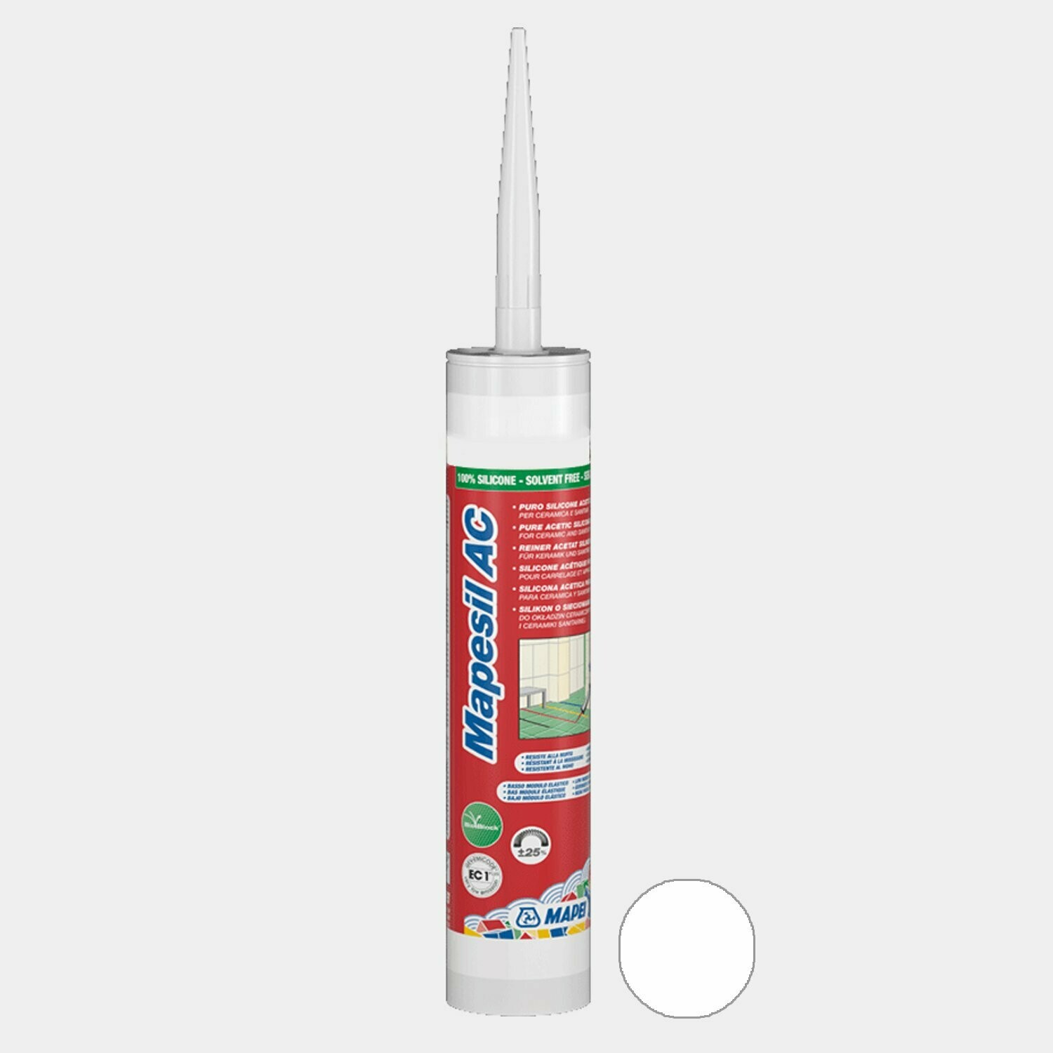 Sigillante acetico Mapei Mapesil AC 310 ml cod.100 Bianco