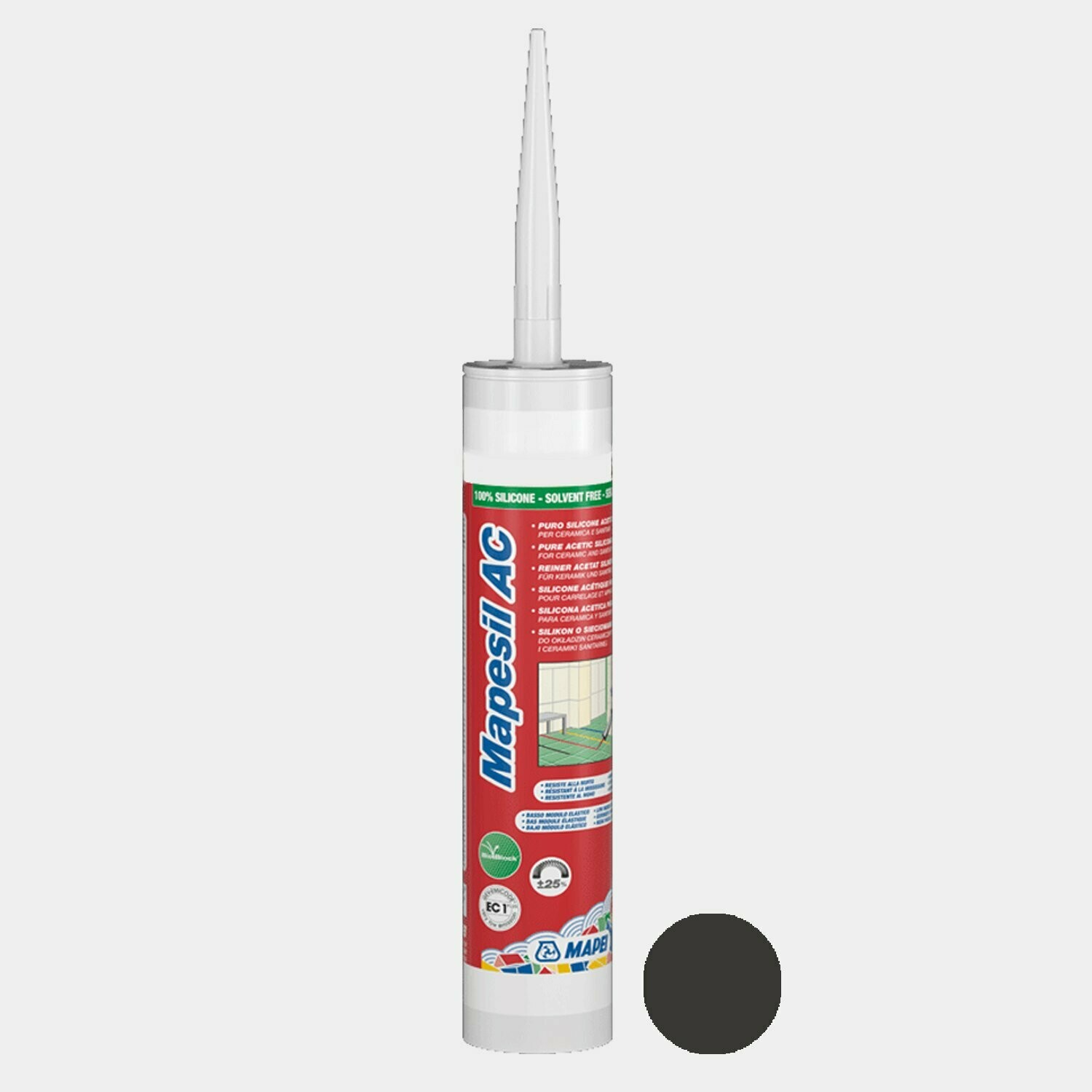 Sigillante acetico Mapei Mapesil AC 310 ml cod.120 Nero