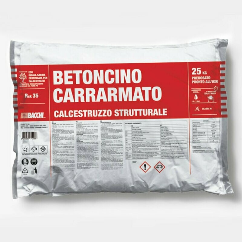 Betoncino carrarmato 25Kg