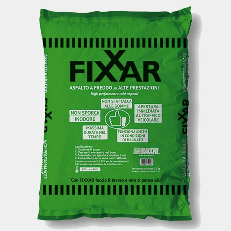 Asfalto a freddo "Fixxar" alte prestazioni 25Kg