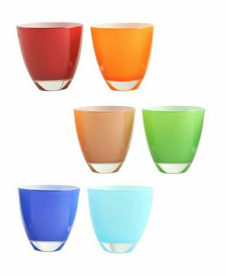 Set 6 bicchieri colorati tondi