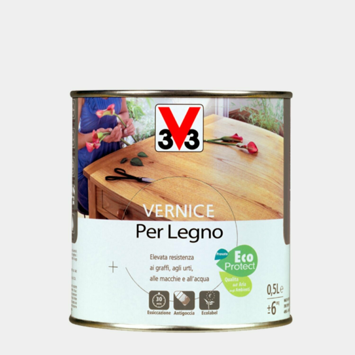 Vernice per legno Incolore Brillante 0,50Litri