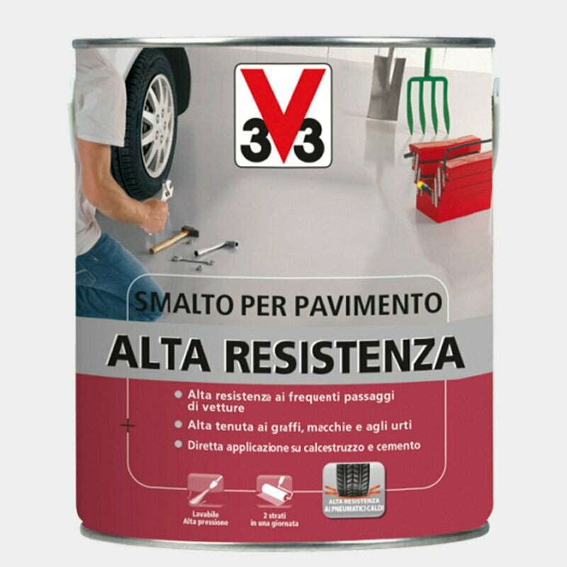 Smalto per pavimento alta resistenza 2,50Litri Rosso Mattone