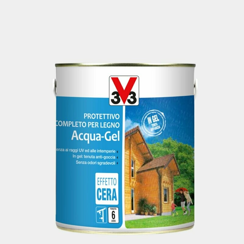 Protettivo per legno Acqua-Gel castagno chiaro 0,75Litri