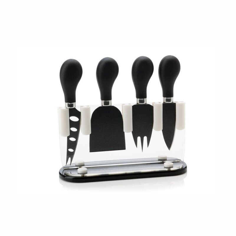 Ceppo coltelli Formaggi Slice&Dice Nero