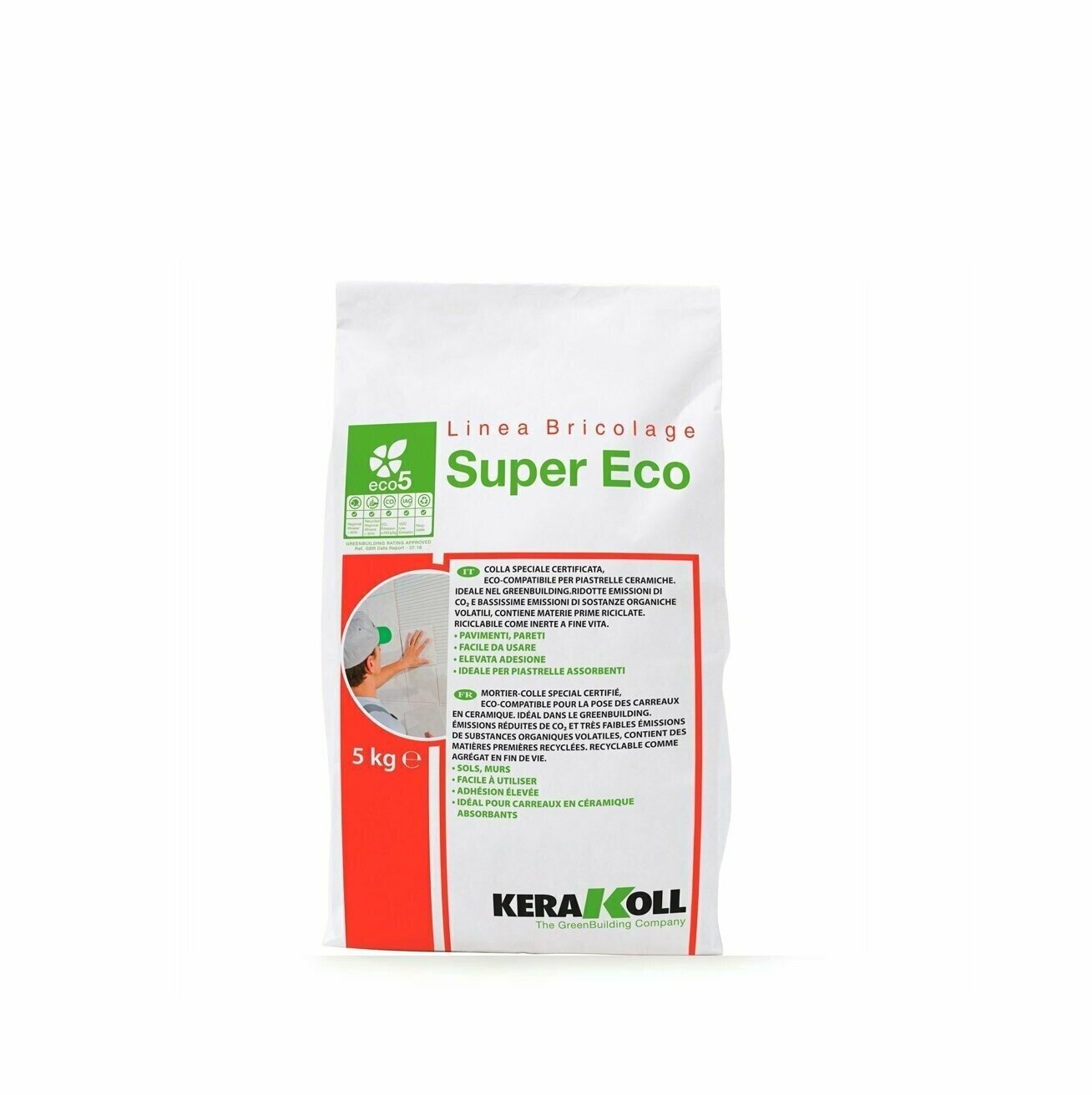 Adesivo Kerakoll Super Eco 5Kg grigio