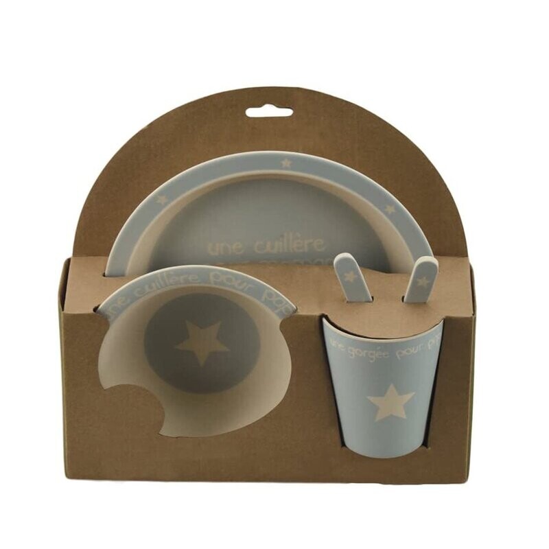Set pappa bimbo in bamboo Set pappa bimbo in bamboo
