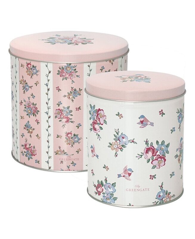 Set 2 scatole latta "Ava"