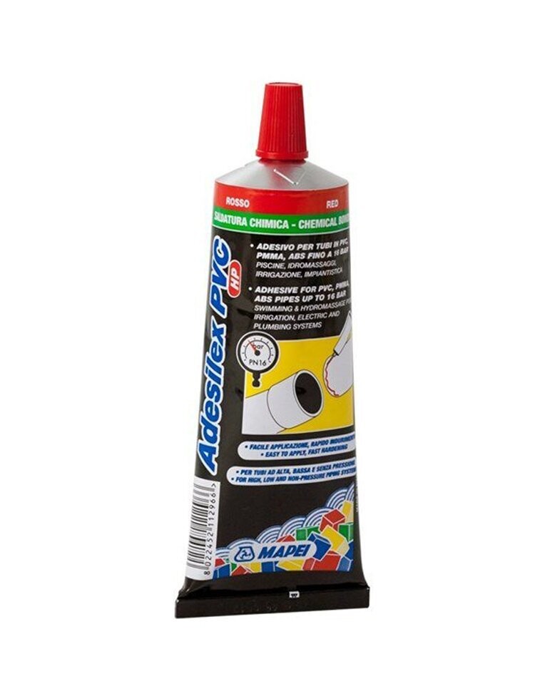 Adesivo Mapei Adesilex PVC HD 125gr Rosso