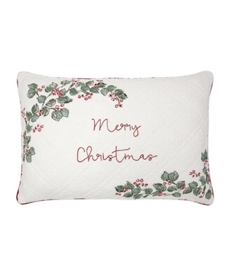 Federa cuscino Federa cuscino "Merry Christmas" bianco
