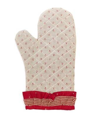 Guantone rosso/beige