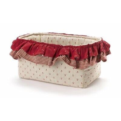 Cestino balza rosso/beige Cestino balza rosso/beige