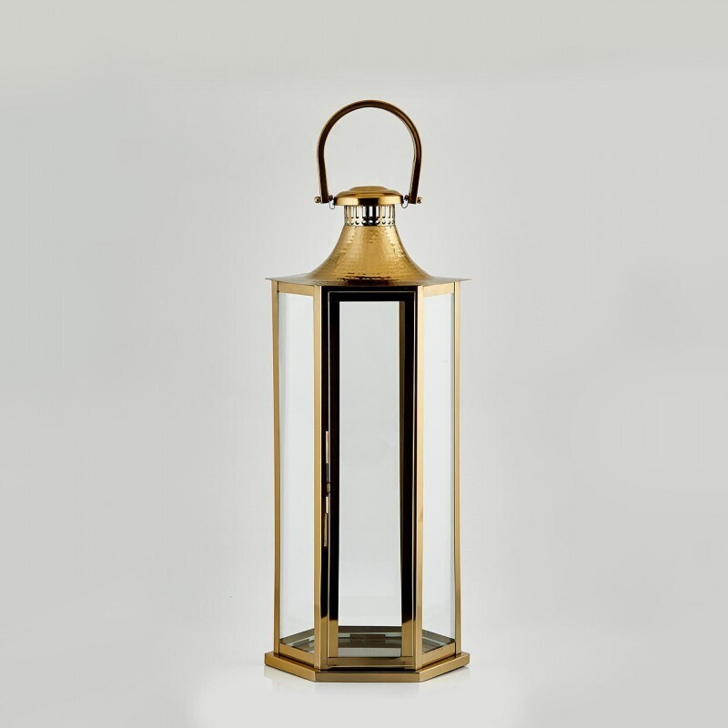 Lanterna brass esagonale