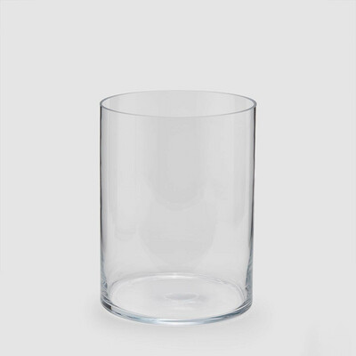 Vaso cilindrico in vetro h.33cm
