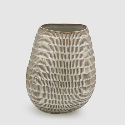 Vaso trendy millerighe h.32cm