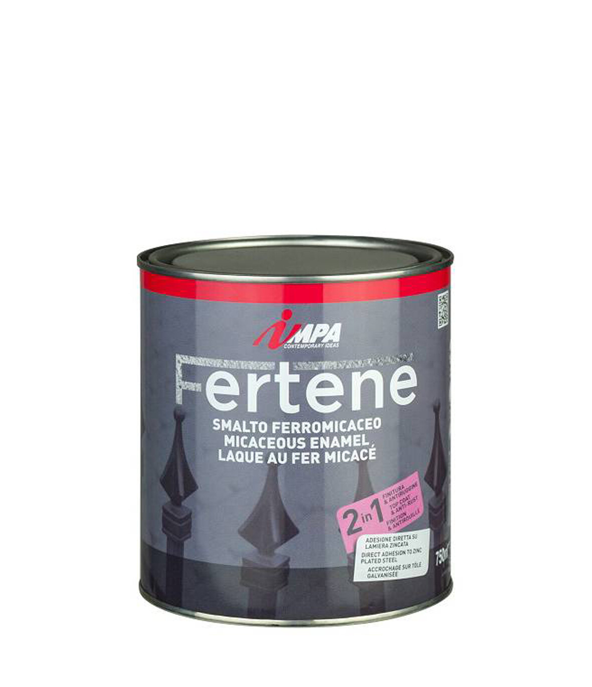 Smalto ferromicaceo antiruggine "Impa Fertene G.F." 2,5Litri Grafite