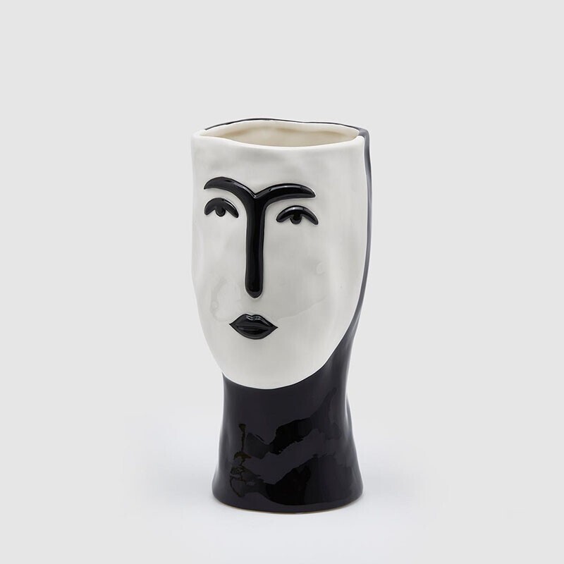 Vaso "Faccia Black&White"