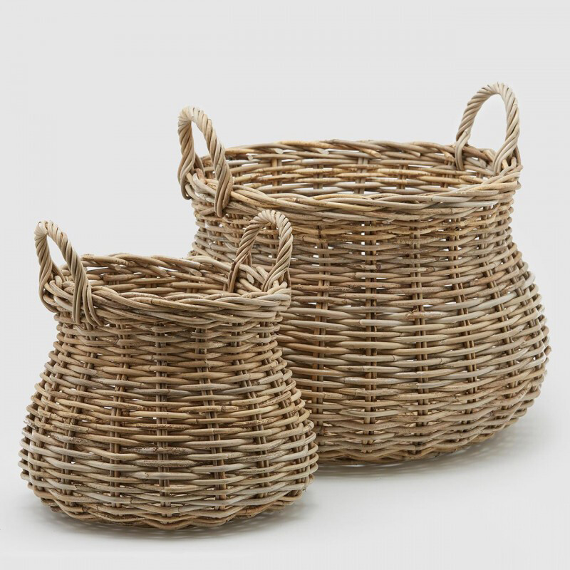 Cesto rattan rotondo