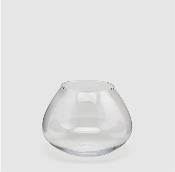 Vaso in vetro bombato