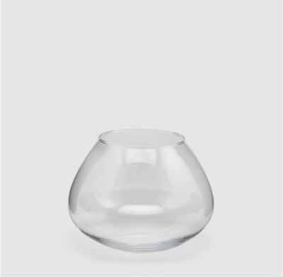 Vaso in vetro bombato