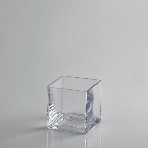 Vaso cubo vetro 12x12cm