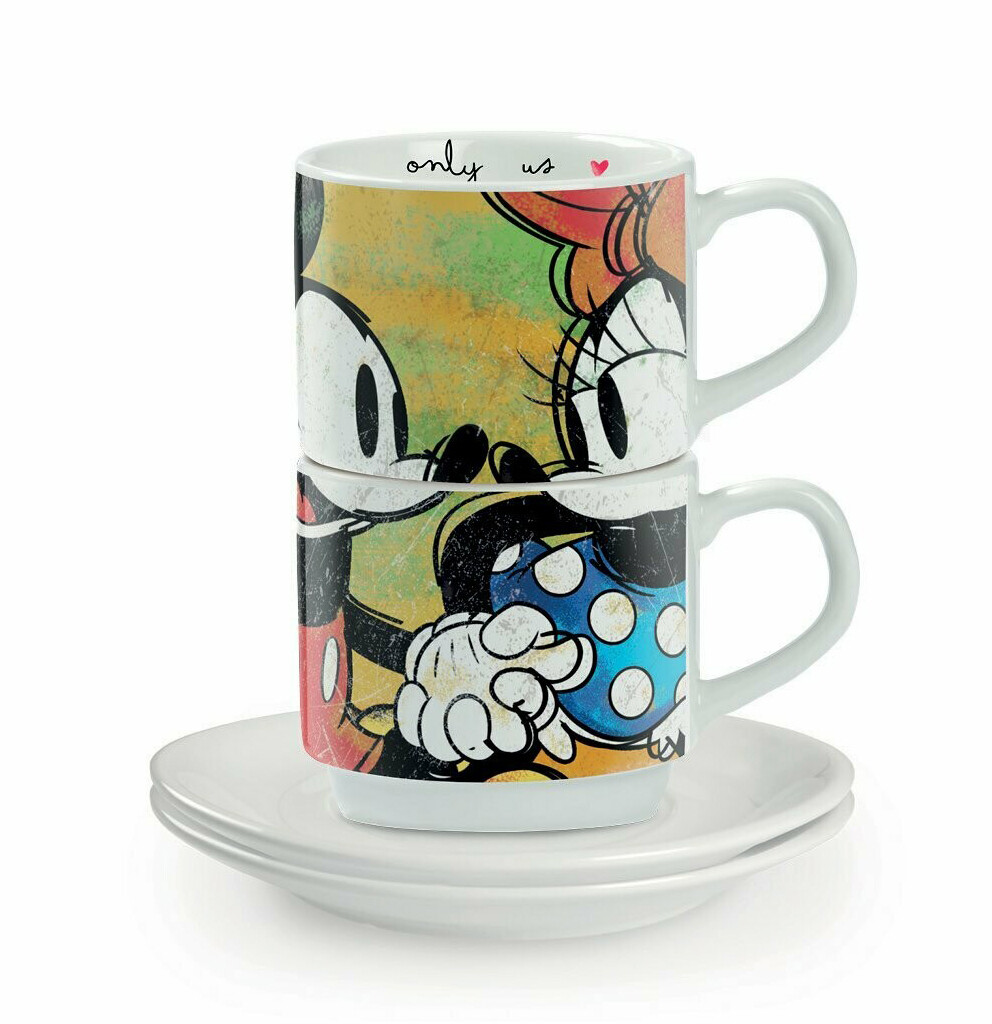 Set 2 tazzine "Mickey Mouse Love" Verde