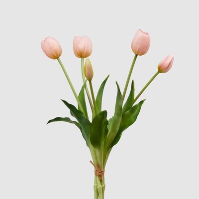 Mazzo tulipani "Real touch" rosa
