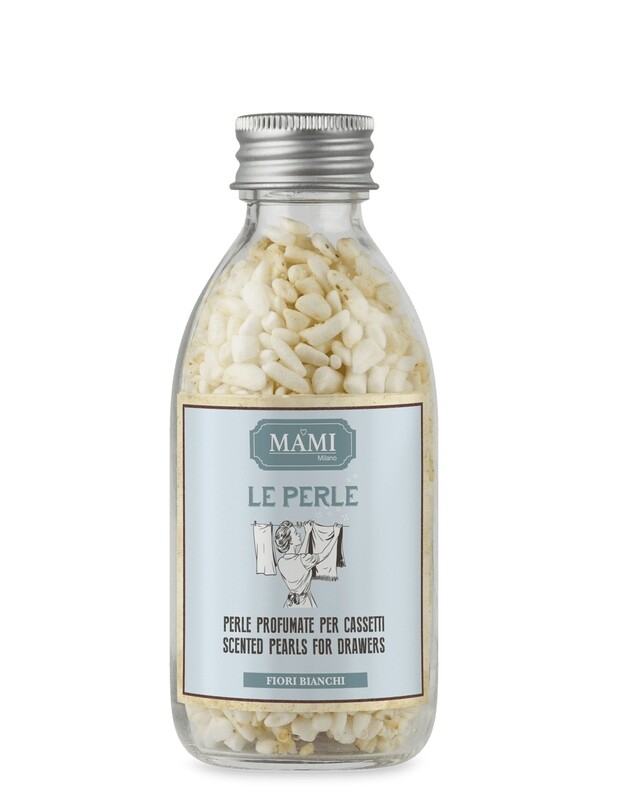 Perle Profumate cassetti Mami Milano Fiori Bianchi - In Vetro