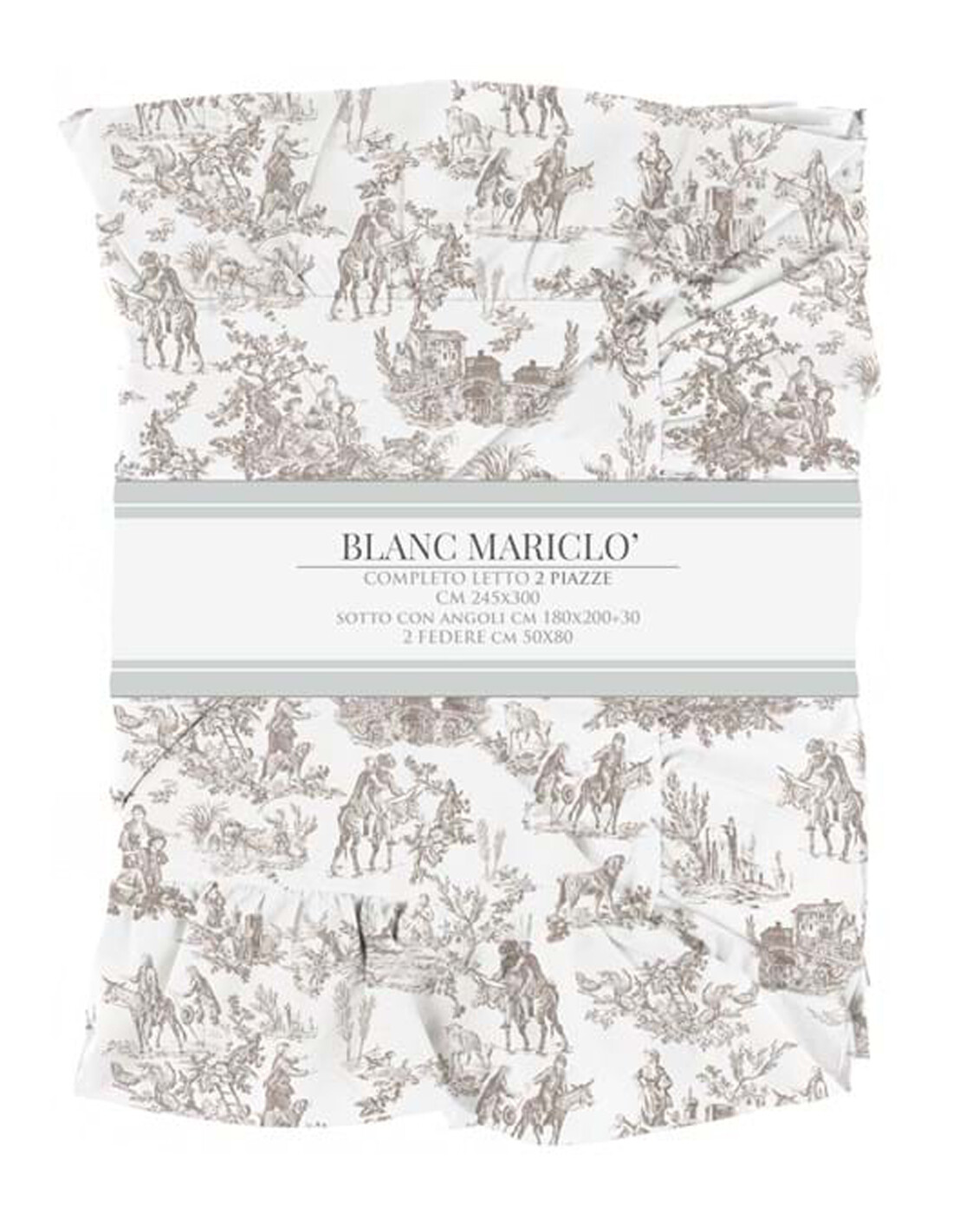 Completo letto matrimoniale "Toile de Jouy"