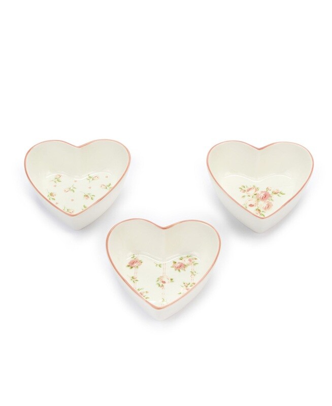 Set 3 ciotole cuore "Annette"