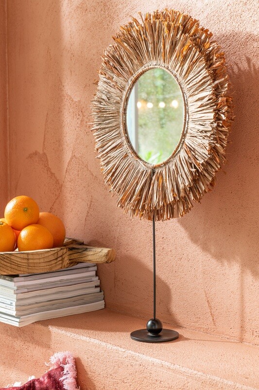 Specchio rattan