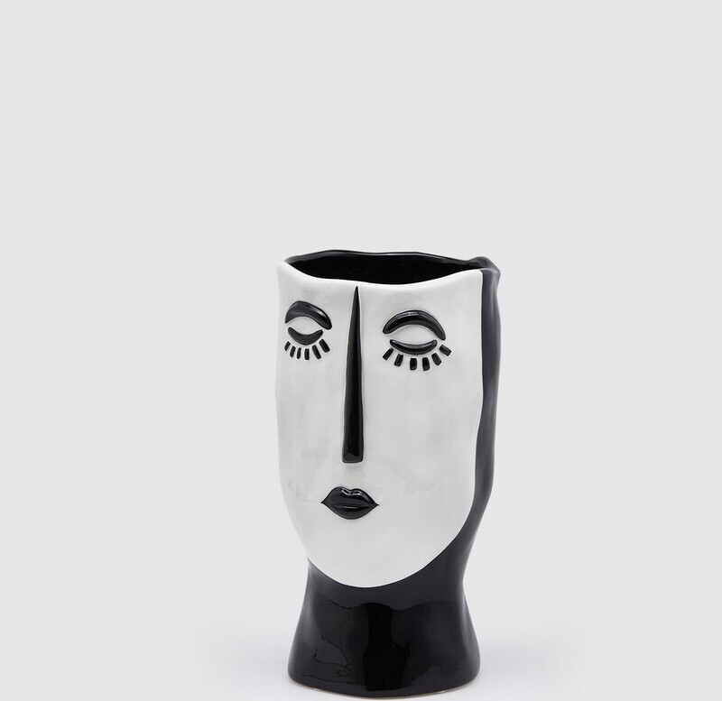 Vaso "Faccia Black&White"