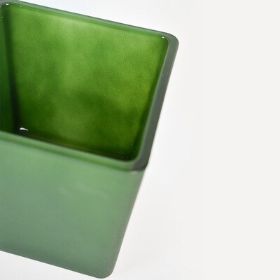 Vaso quadrato verde opaco 12cm