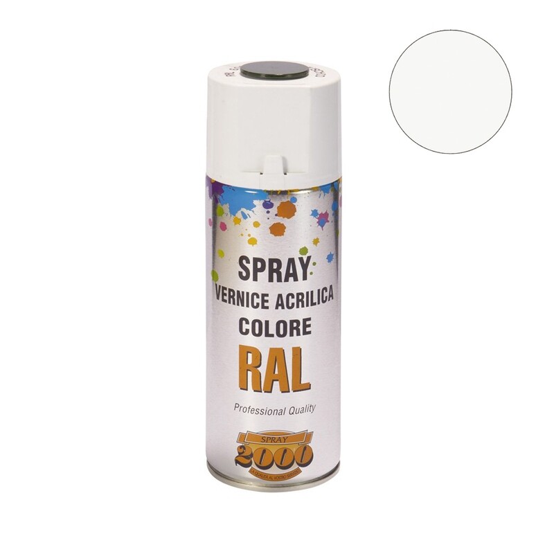 Smalto acrilico spray alta temperatura bianco