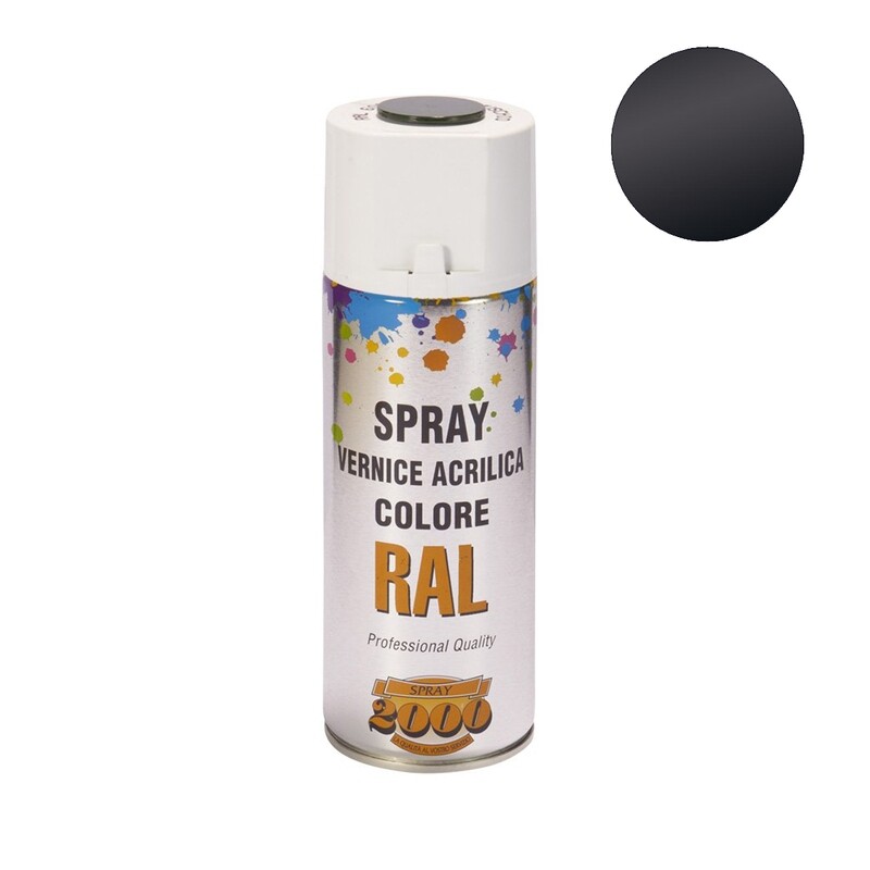Smalto acrilico spray metallizzato nero