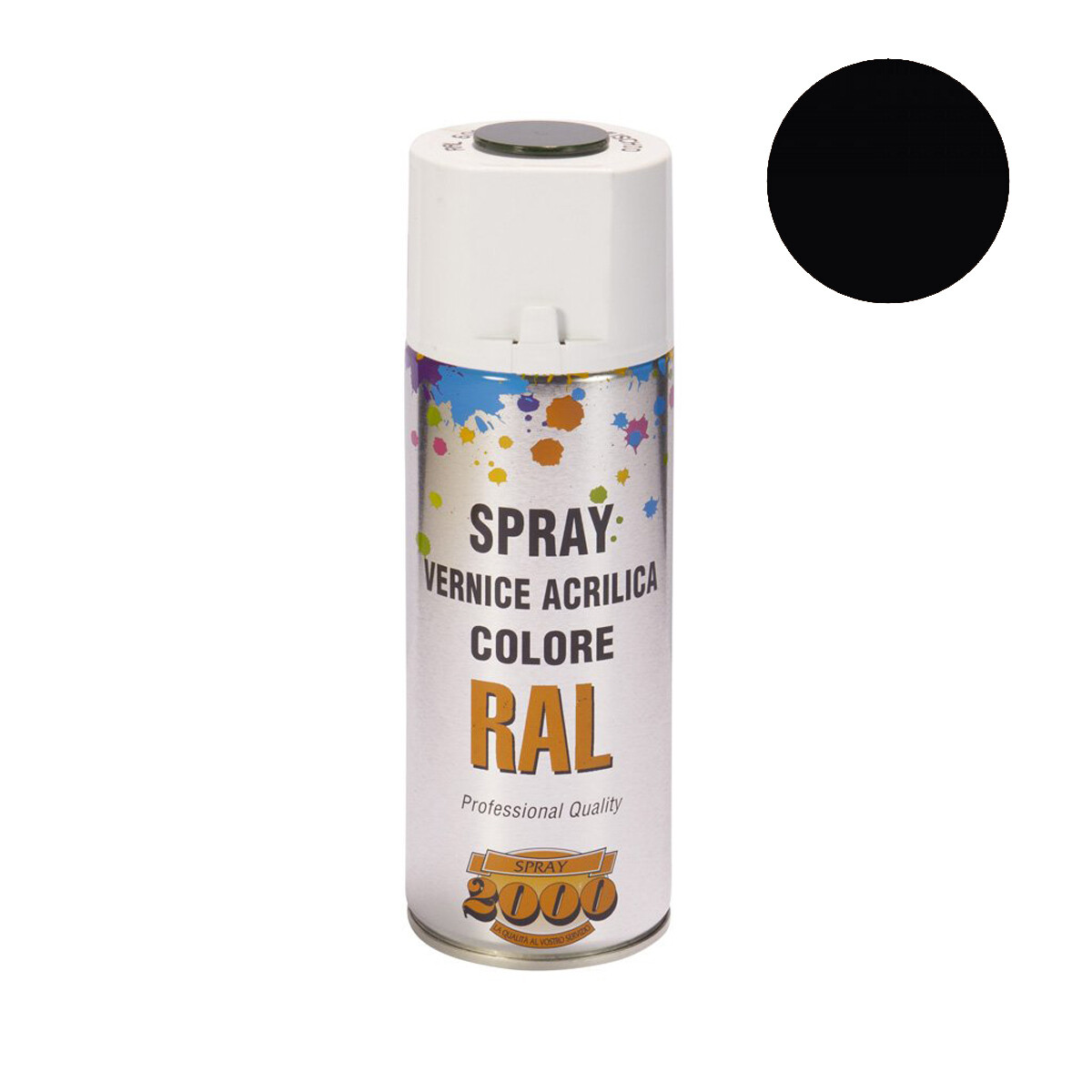 Smalto acrilico spray RAL 9005 Nero Lucido