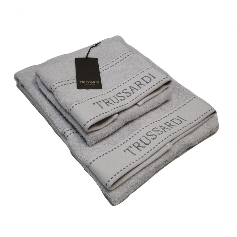 Set asciugamani "Trussardi Ribbon" grigio perla