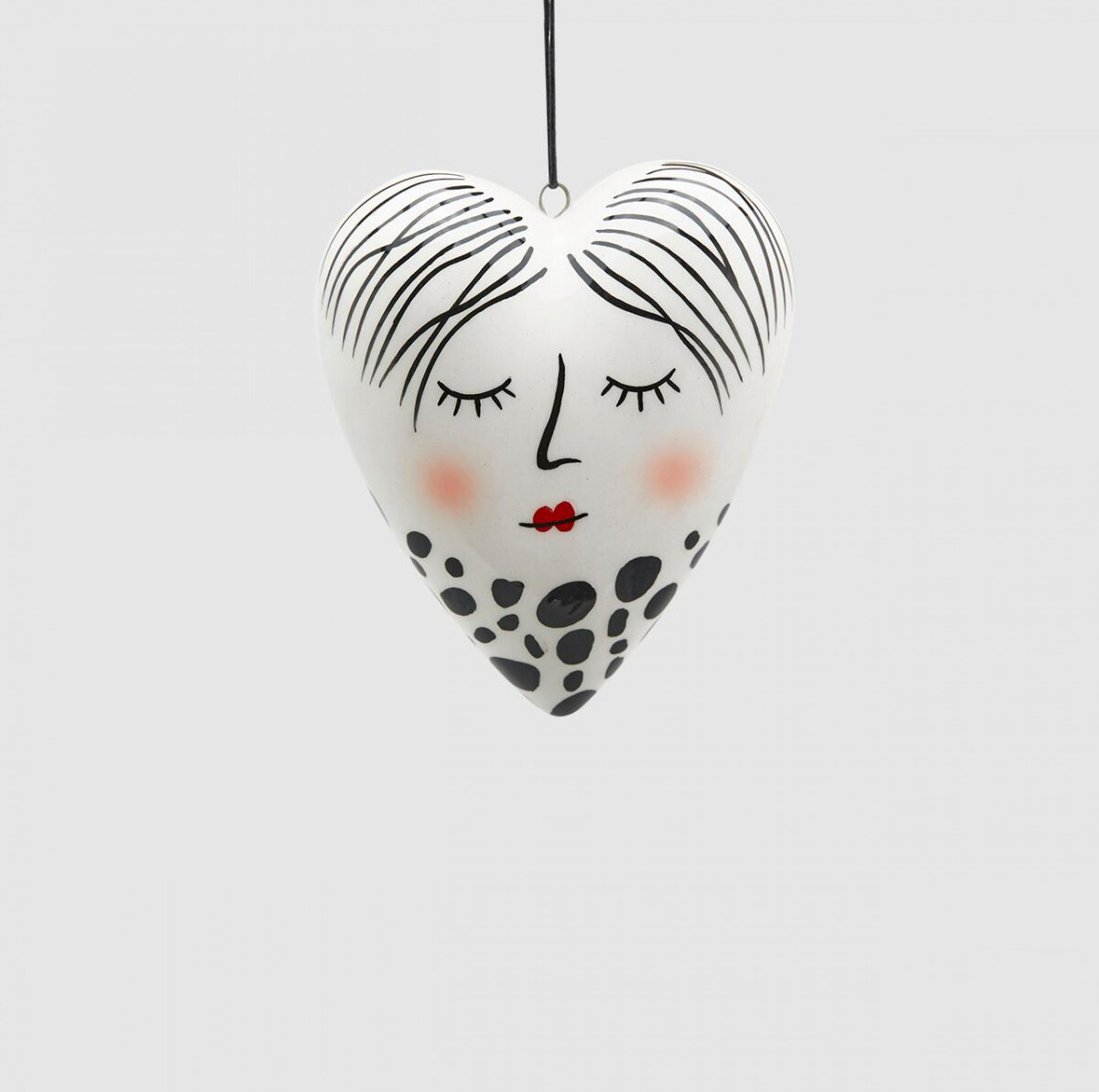 Decoro cuore in  ceramica