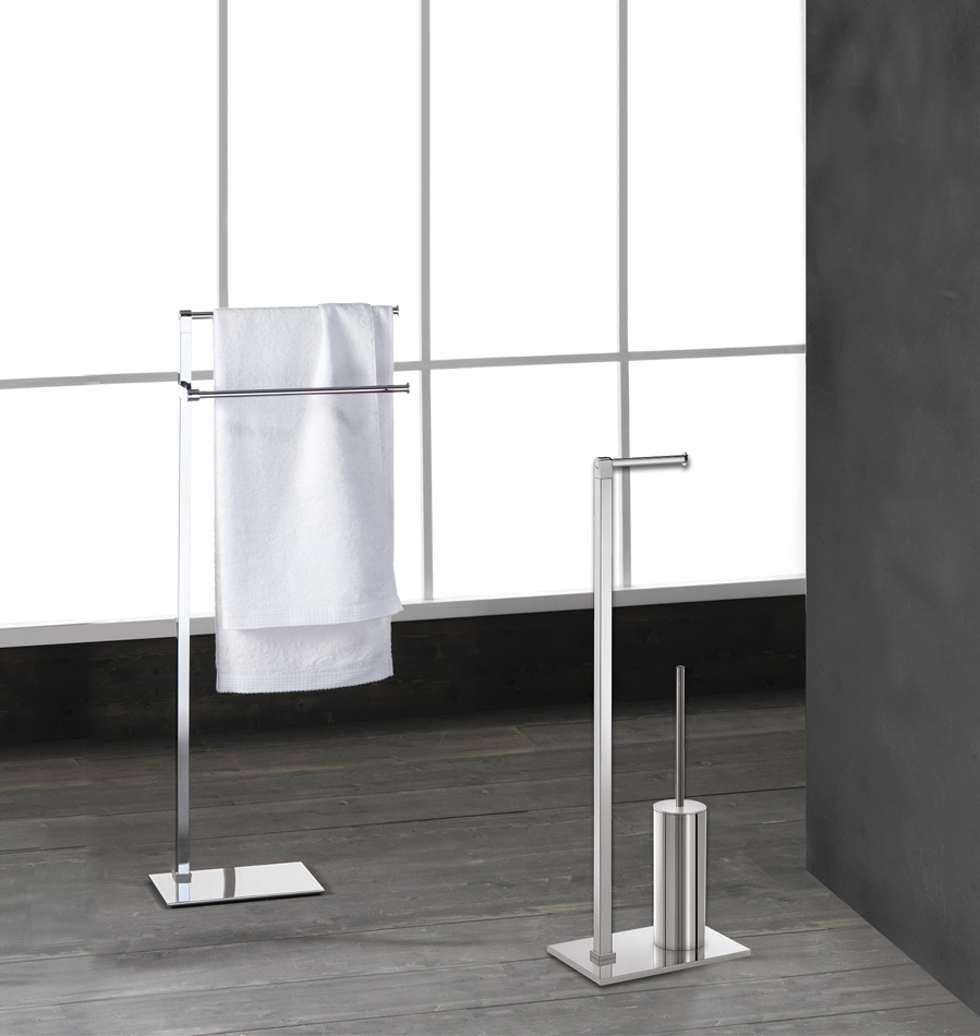 Piantana portarotolo e scopino 