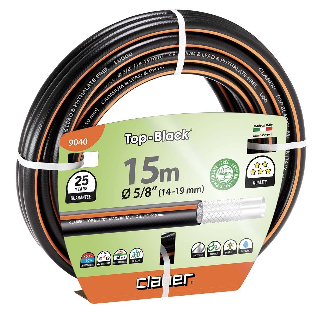 Tubo irrigazione "Top Black" ø 14-19mm 15mt